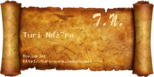 Turi Nóra névjegykártya