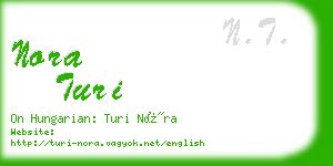 nora turi business card